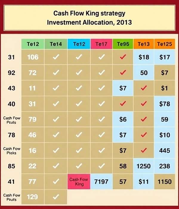 Cash Flow King Investment Strategy Cash Flow King strategy board showing optimal investment allocation for Indian players